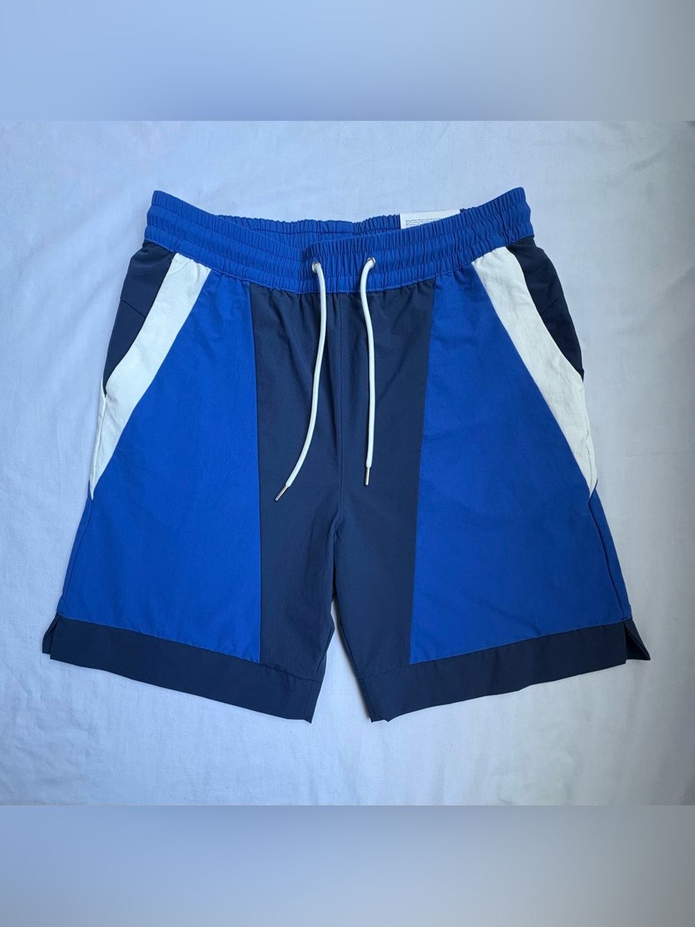 H&M Men’s Blue Color Block Athletic Shorts NWT Size S